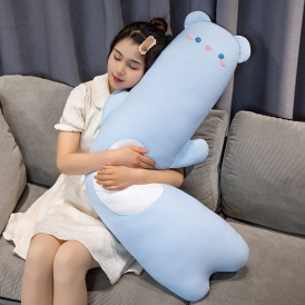 벨라솜 냉감 쿨링베게 선물용 바디필로우 인형쿠션 애착인형 캐릭터 수면쿠션 블루곰 핑크토끼 90cm130cm