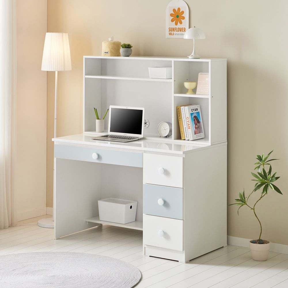 C4203 LPM 3단 서랍 책꽂이 책상세트 1200 5colors